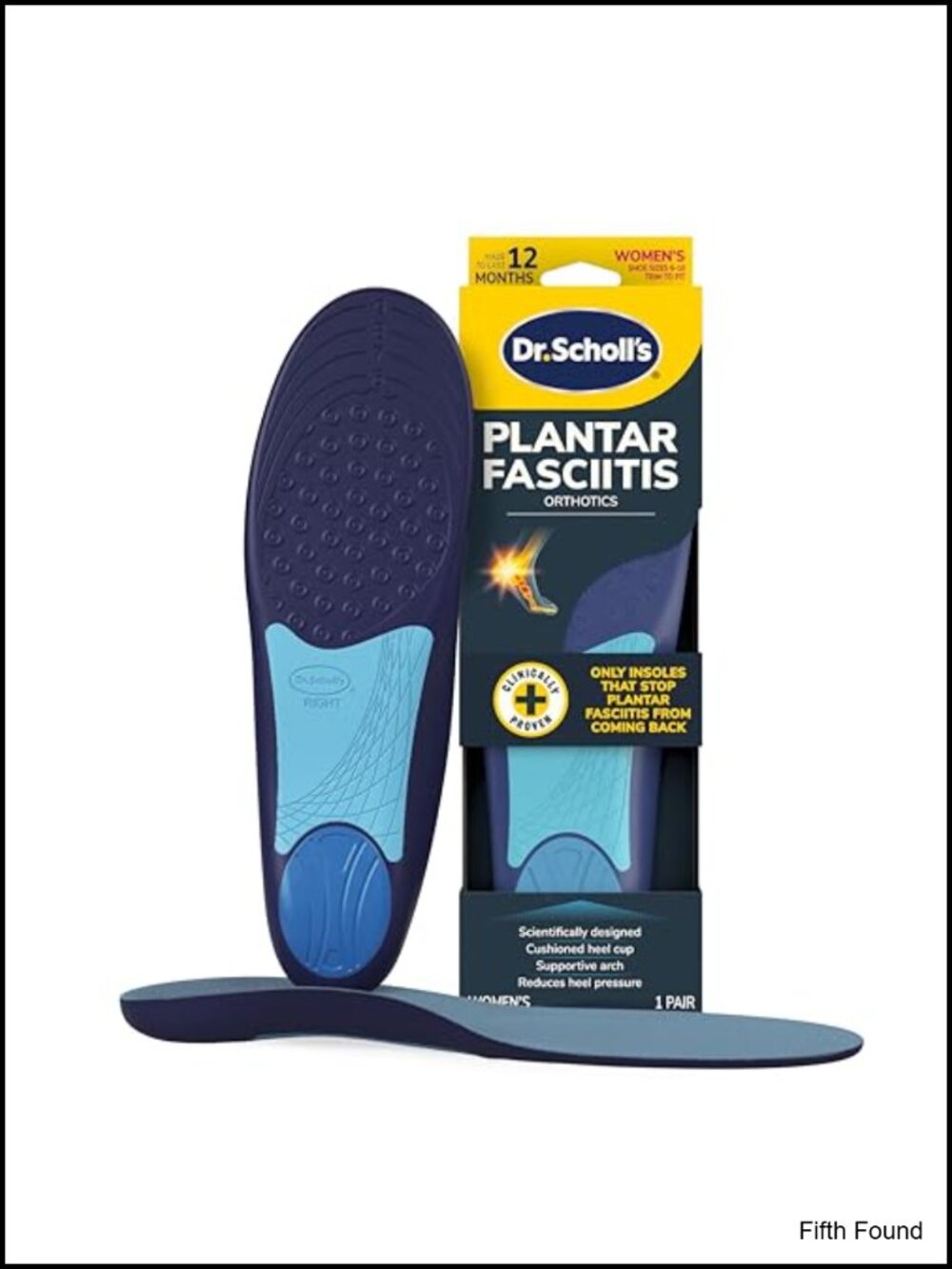 Plantar Fasciitis Relief Orthotic Insoles for Women - Arch Support Heel Spurs